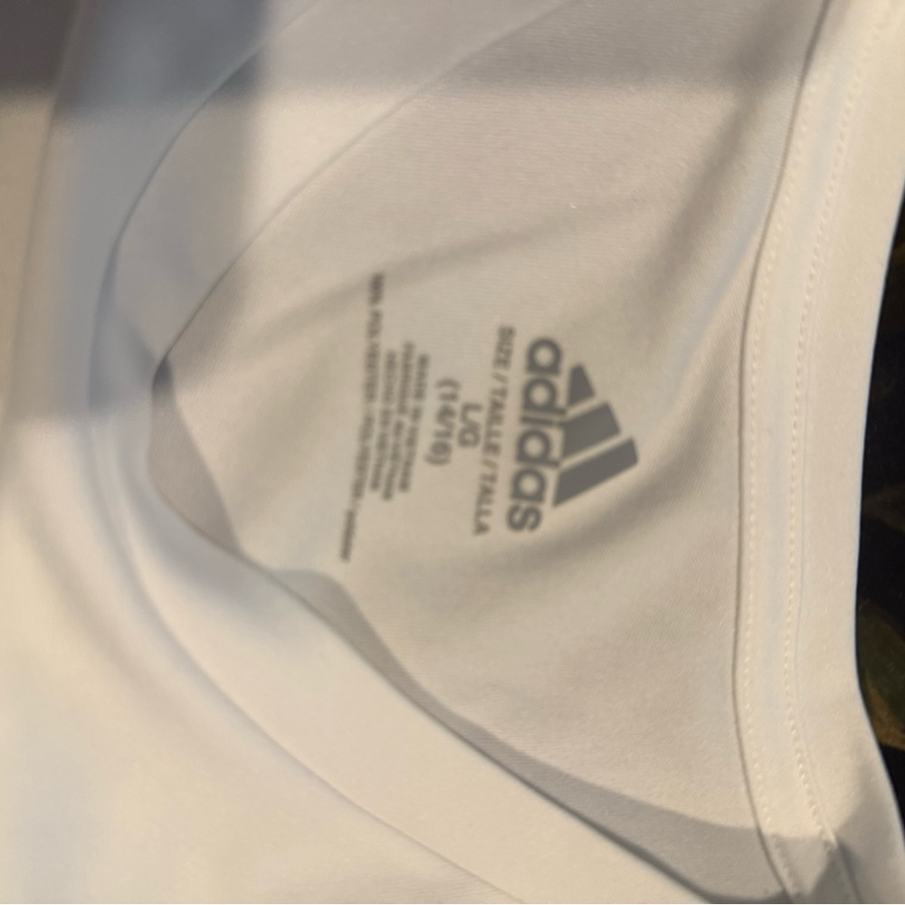 Adidas White Tee with Bold Logo and Shorts - Picture 6 of 8